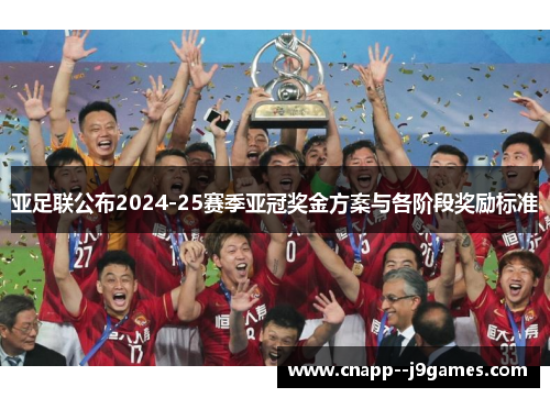 亚足联公布2024-25赛季亚冠奖金方案与各阶段奖励标准